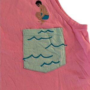 Chubbies Pink Tank Top with Graphic Pocket